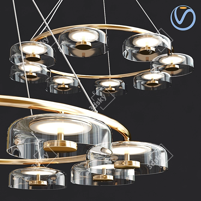 Elegant Nuura Blossi Pendant Light 3D model image 1