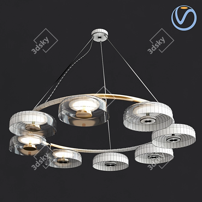 Elegant Nuura Blossi Pendant Light 3D model image 3