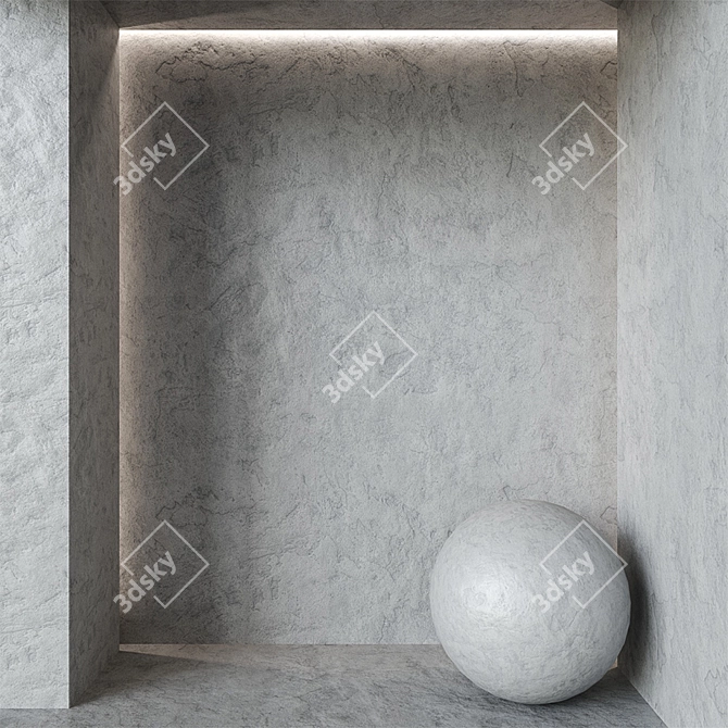 Seamless Decorative Plaster: PANTONE Cool Gray Shades 3D model image 2