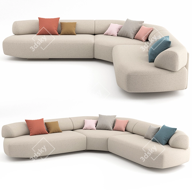 Gorgeous Gogan Sofa 05: Moroso Elegance 3D model image 1