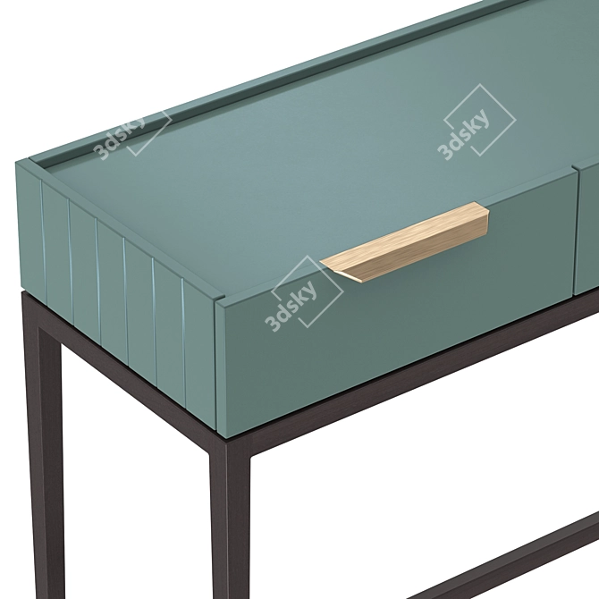 Modern Metropolitan Console with 3 Drawers 3D model image 2