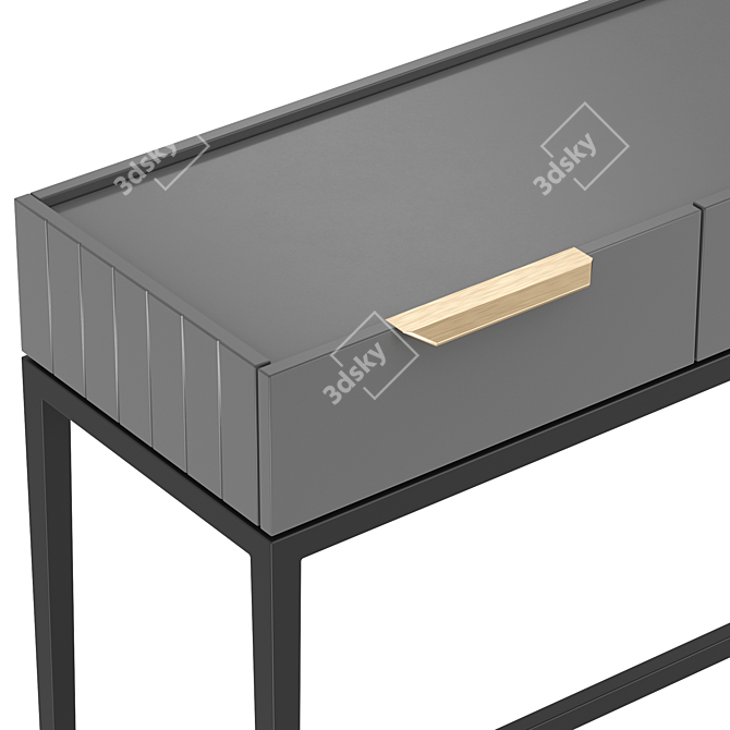 Modern Metropolitan Console with 3 Drawers 3D model image 3