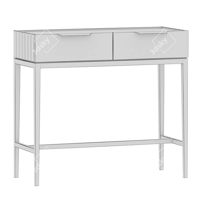 Metropolitan Console with 3 Drawers 3D model image 4