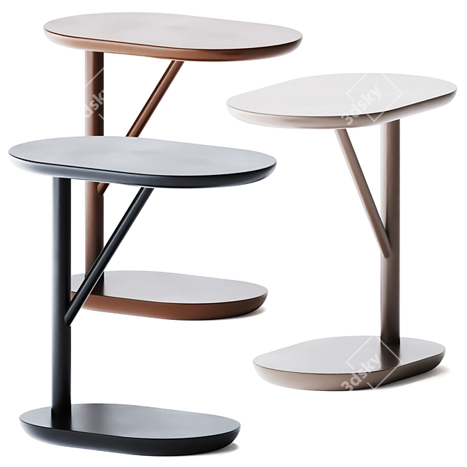 Elegant Porto Side Table 3D model image 1