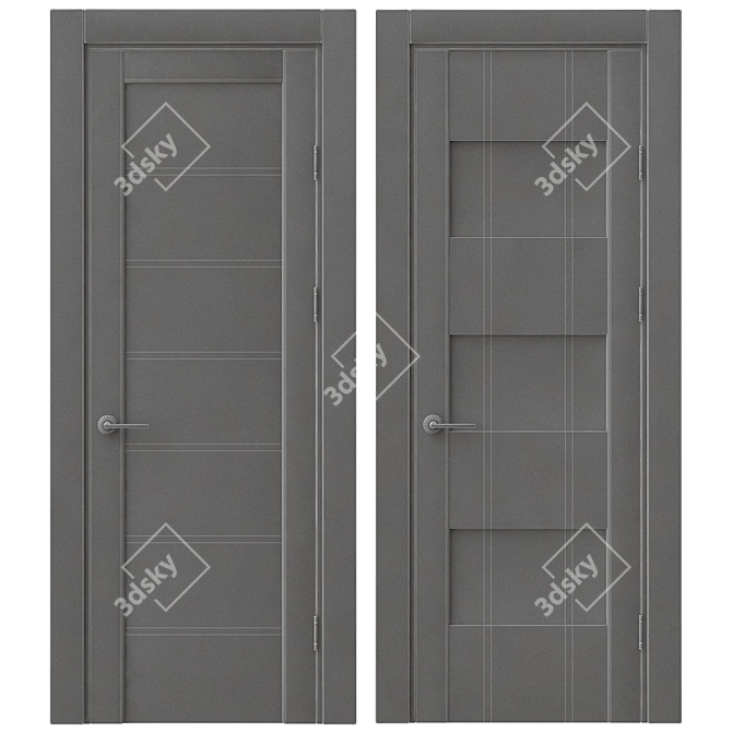 Wooden Door - 14 3D model image 2