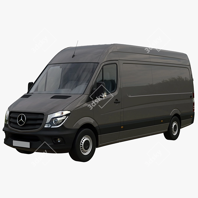 2015 Mercedes-Benz Sprinter SWB Panel Van 3D model image 2