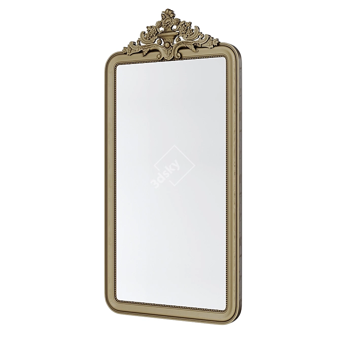 Apika BF001 Classic Mirror in Liquid Patina 3D model image 1