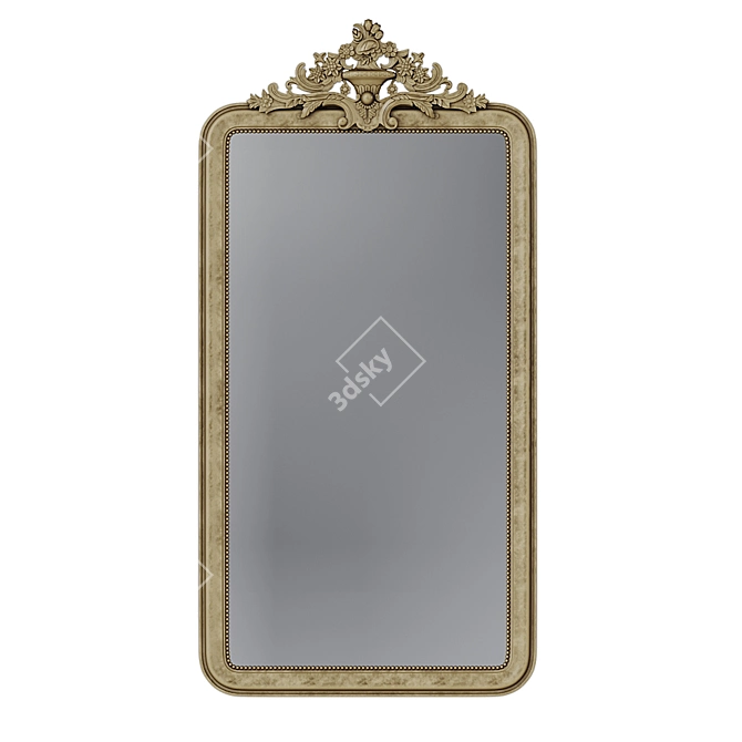 Apika BF001 Classic Mirror in Liquid Patina 3D model image 2