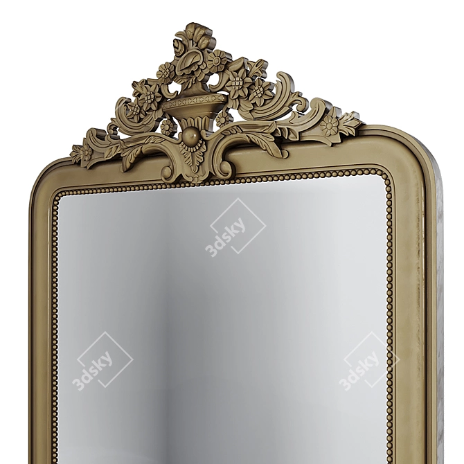 Apika BF001 Classic Mirror in Liquid Patina 3D model image 3