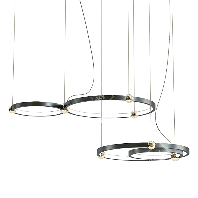 Galactic Halo Pendant Light 3D model image 1