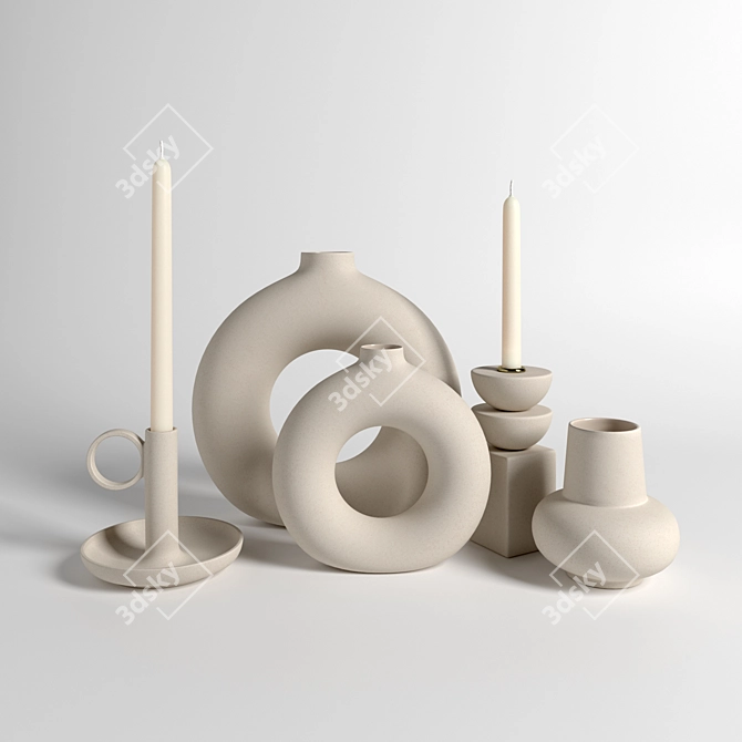 Stylish H&M HOME Decor Set 3D model image 1