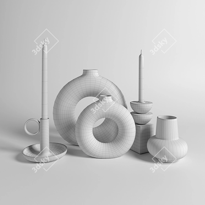 Stylish H&M HOME Decor Set 3D model image 3