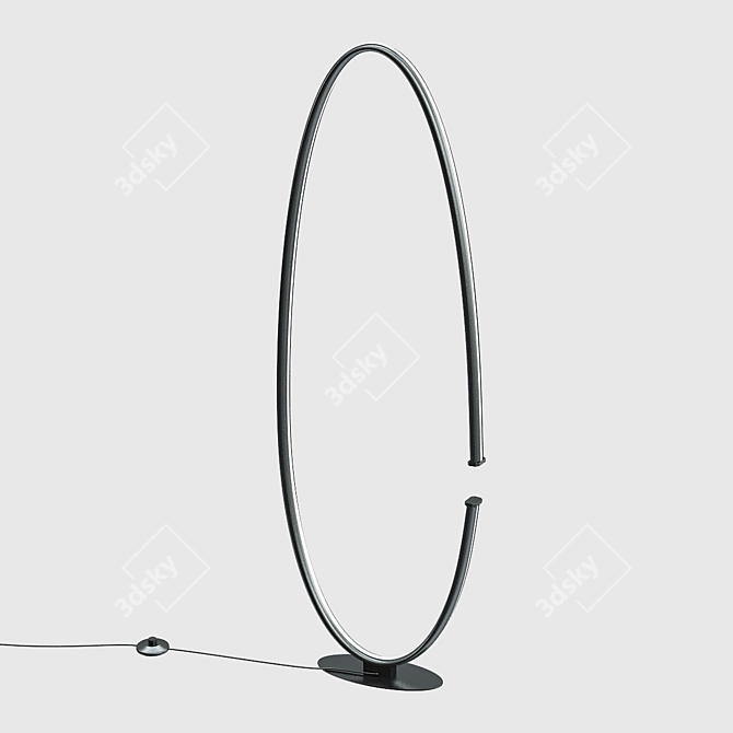 Minimalist Black Floor Lamp 3D model image 1