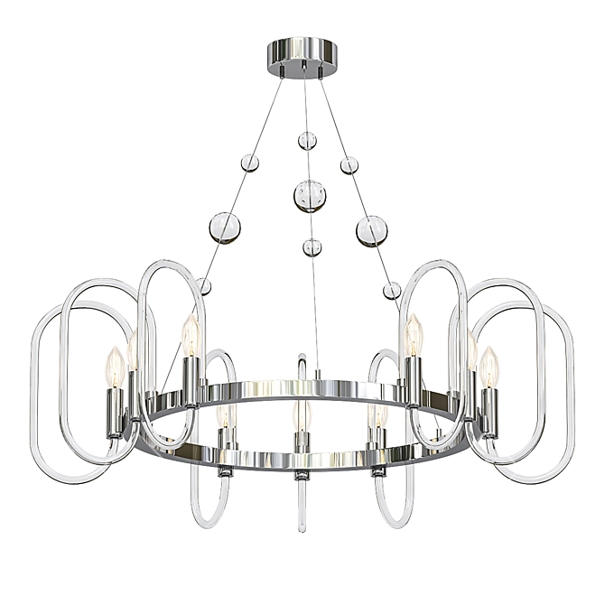 Elegant Glass Chandelier 3D model image 1