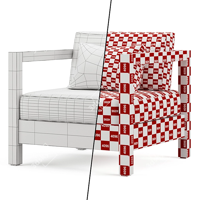 ARCA Modern Armchair 3D model image 5