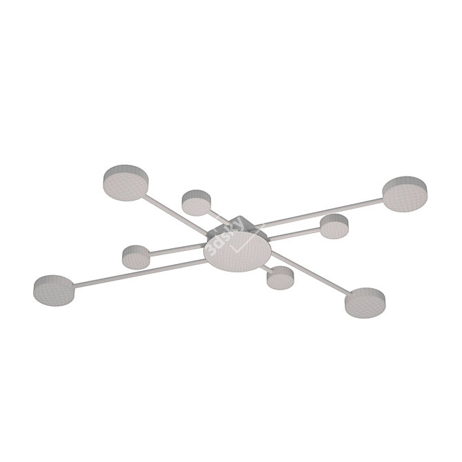 Polar Lights Ceiling Chandelier: Sleek Black Design 3D model image 2