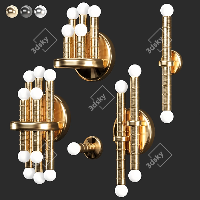 Sophisticated Meurice Wall Light 3D model image 1