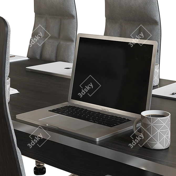 Sleek Modern Conference Table 3D model image 4