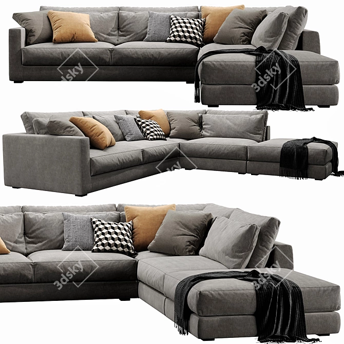 Modern Linteloo Mauro Sectional: Luxurious Comfort 3D model image 4