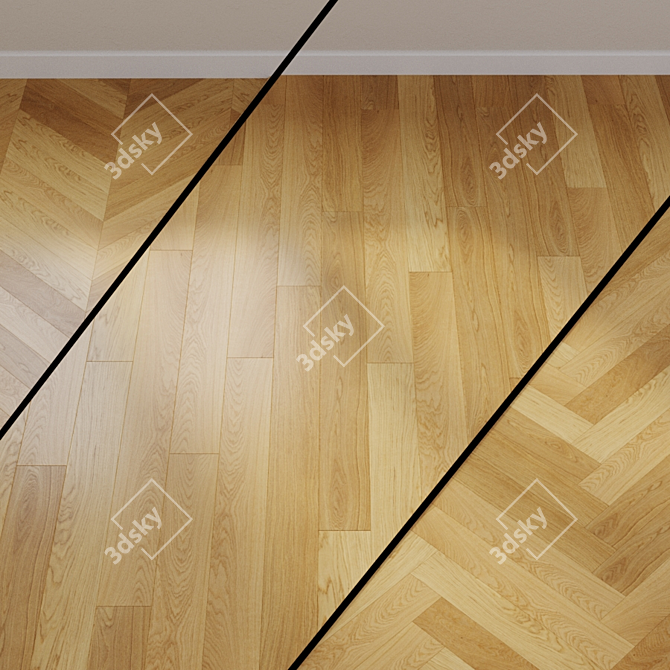 Haro 4000 Oak Exclusive: Premium Parquet Board 3D model image 1