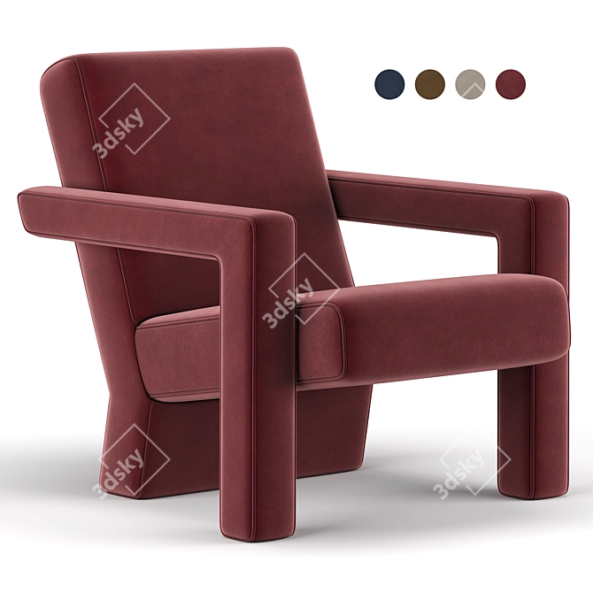 Rietveld Unesco Chair - Timeless Elegance 3D model image 1