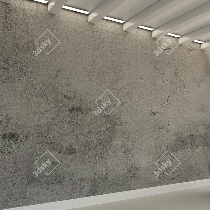 Title: Vintage Concrete Wall Texture 3D model image 2