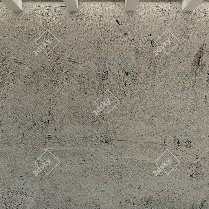 Vintage Concrete Wall Texture 3D model image 2