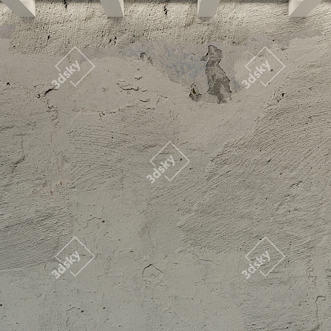 Title: Vintage Concrete Wall Texture 3D model image 2