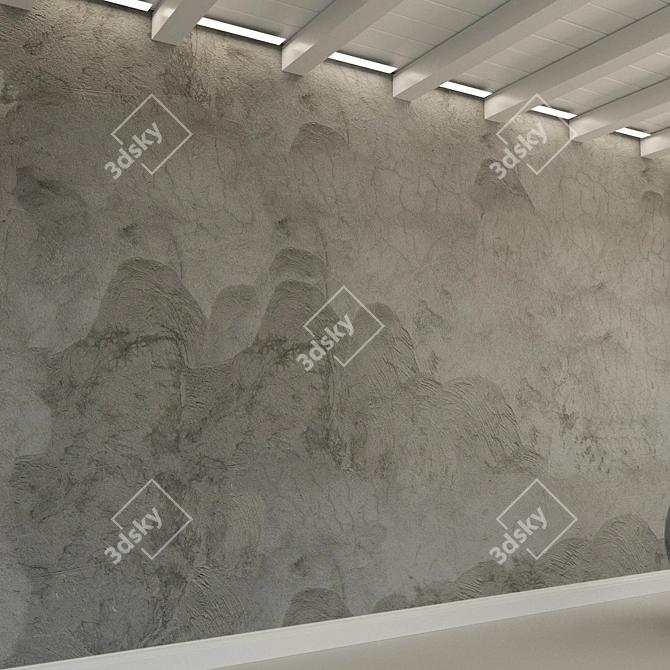 Aged Concrete Wall Texture 3D model image 3