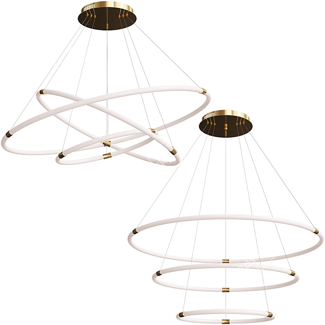 Elegant Oracle A Chandelier 3D model image 1