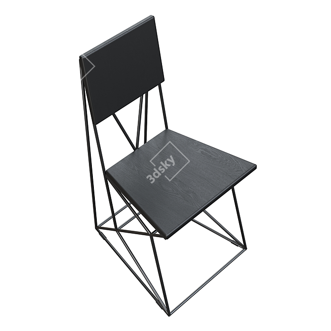 Sleek Support Chair: Elevate Your Dining Experience 3D model image 2