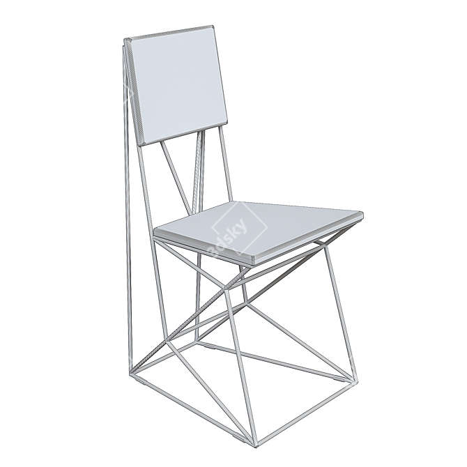 Sleek Support Chair: Elevate Your Dining Experience 3D model image 5