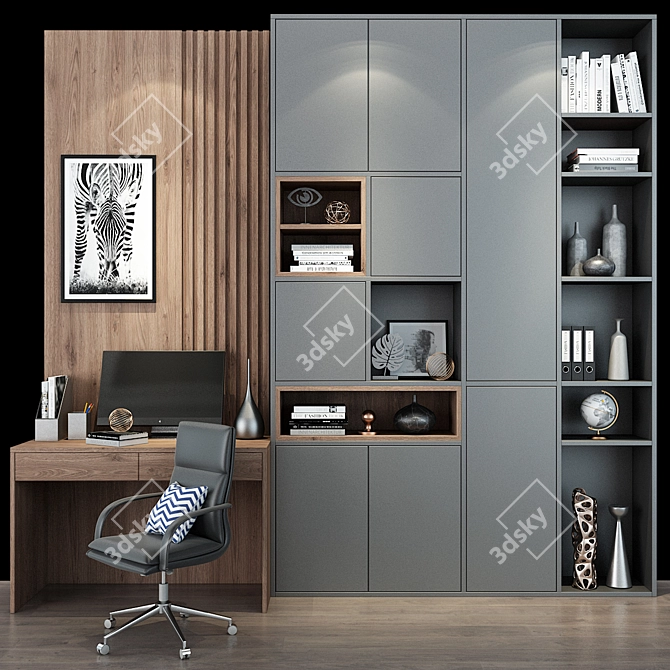 Modern Cabinet Furniture SET 3D model image 1