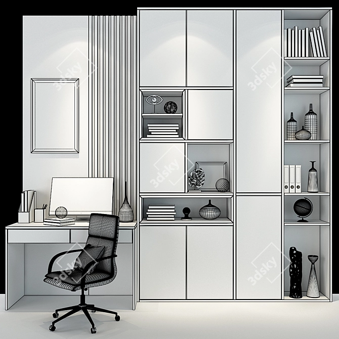 Modern Cabinet Furniture SET 3D model image 2