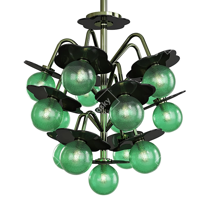 Elegant Clover Chandelier 3D model image 1