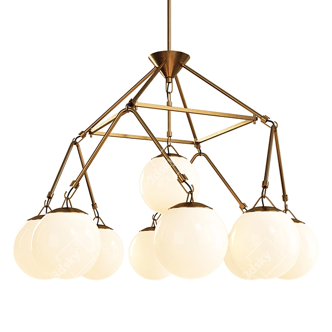 Elegant Orion Chandelier 3D model image 1