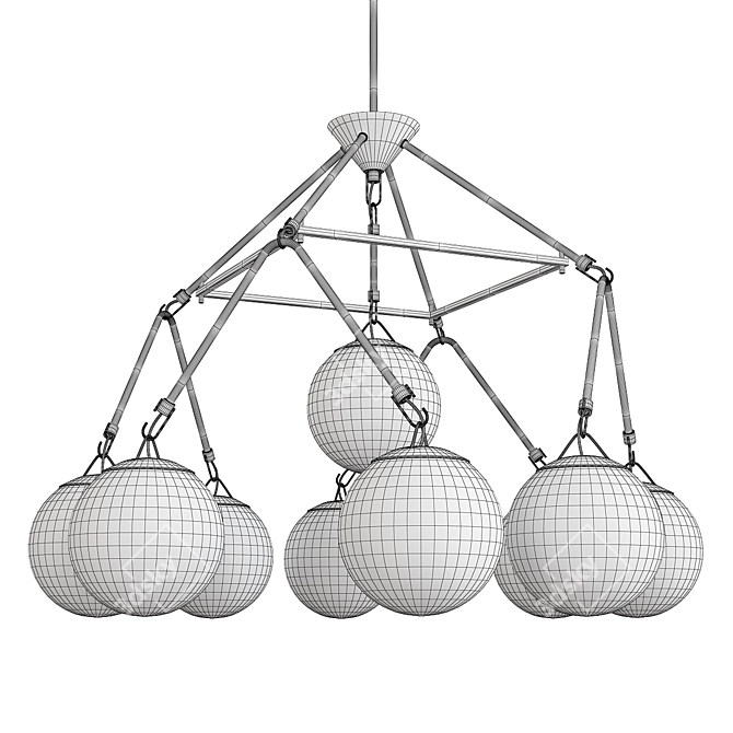 Elegant Orion Chandelier 3D model image 2