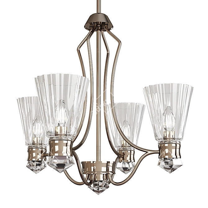 Elegant Kayva Chandelier 3D model image 1