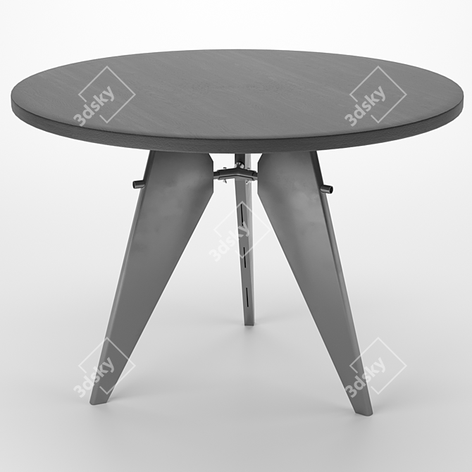 Gueridon Black 100: Modern and Elegant Table 3D model image 3