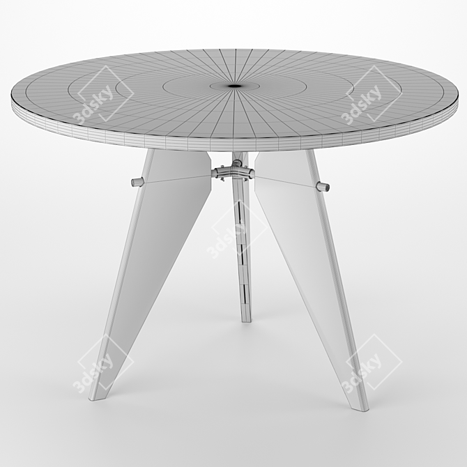 Gueridon Black 100: Modern and Elegant Table 3D model image 4