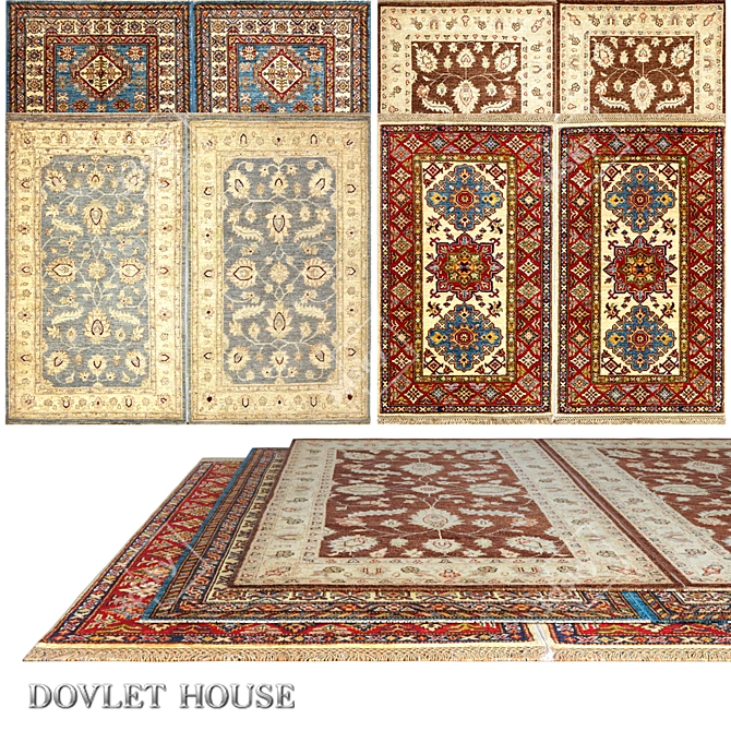 Pair of DOVLET HOUSE Carpets - 4 Pieces 3D model image 1