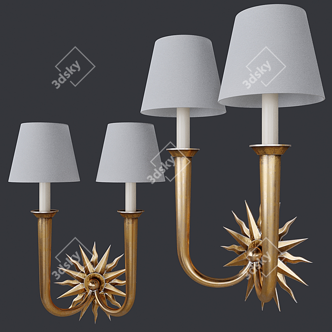 Icarus Wall Lamp: Modern Elegance 3D model image 1