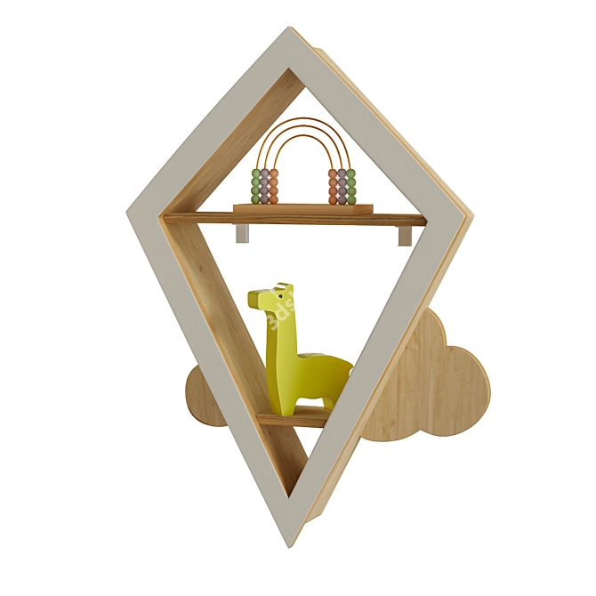 House-shaped Nursery Shelves 3D model image 3