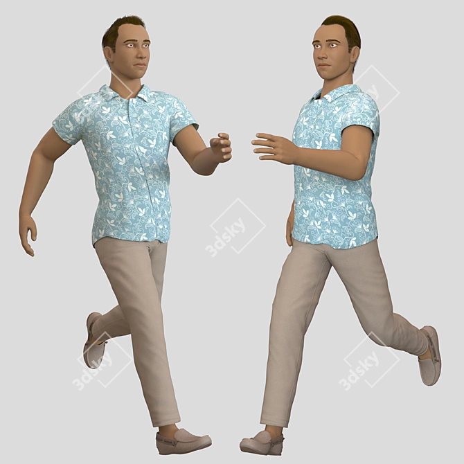 Advanced Male Citizen Rig 3D model image 2