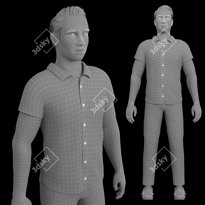 Advanced Male Citizen Rig 3D model image 5