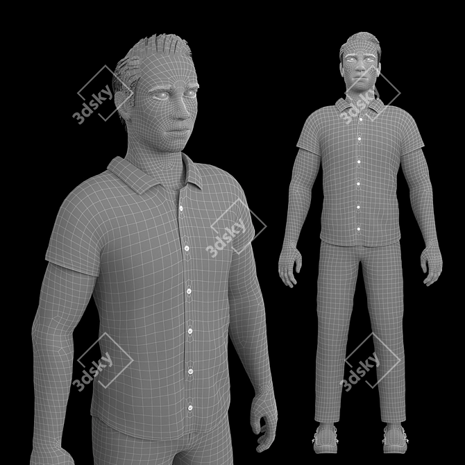 Advanced Male Citizen Rig 3D model image 6