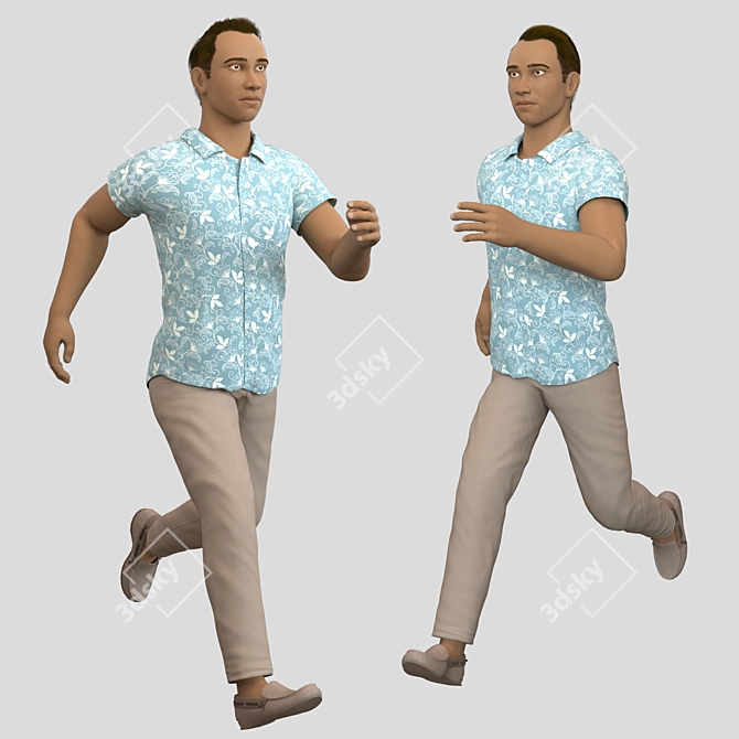 Advanced Male Citizen Rig 3D model image 8