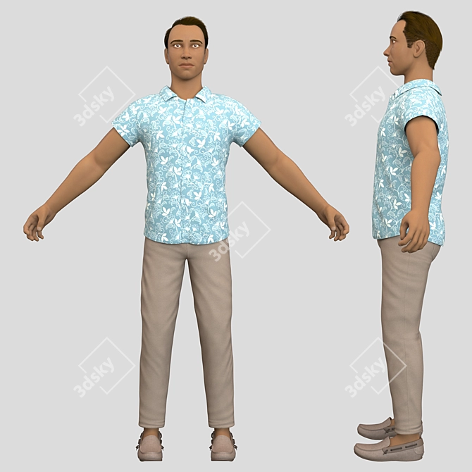 Advanced Male Citizen Rig 3D model image 9