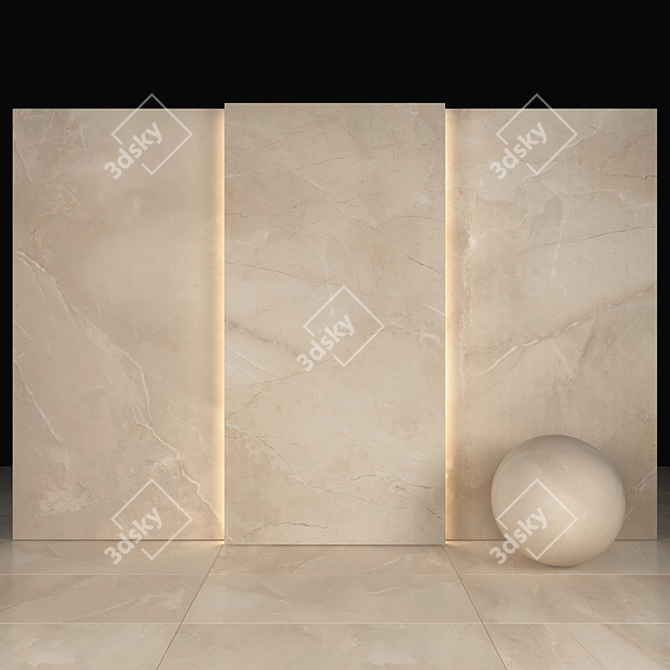 Sahara Cream Marble: Elegant, Versatile, High-Quality 3D model image 1