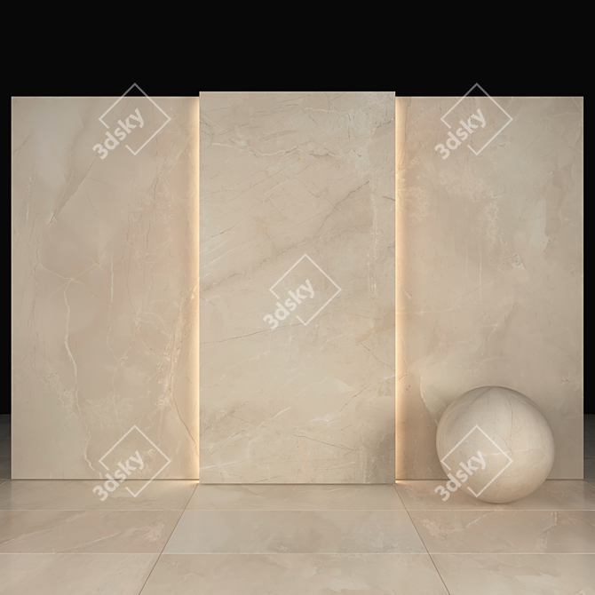 Sahara Cream Marble: Elegant, Versatile, High-Quality 3D model image 2